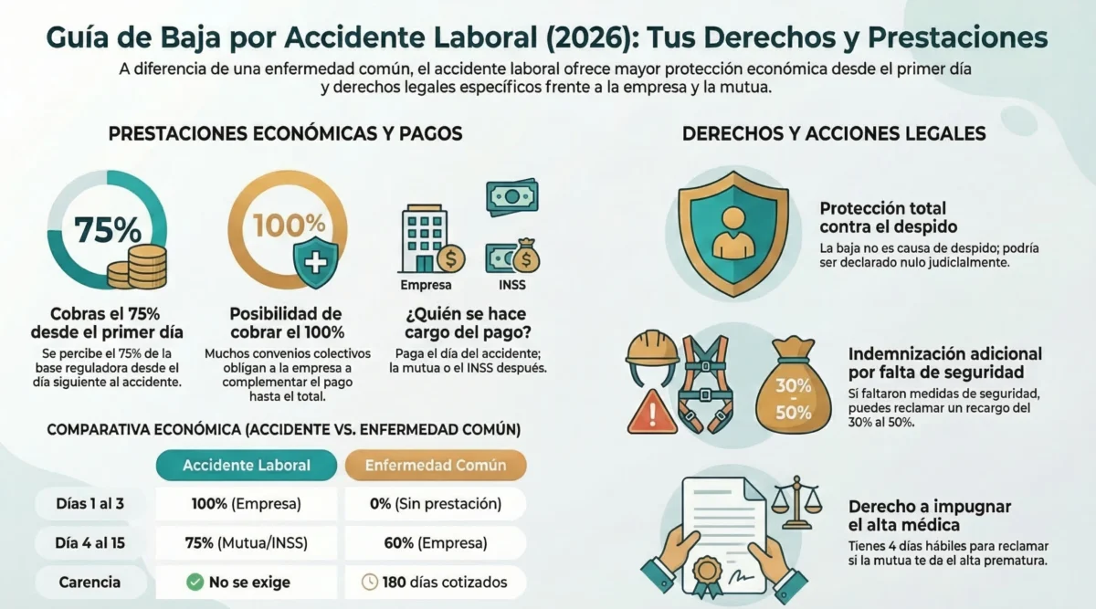 baja por accidente laboral 2026